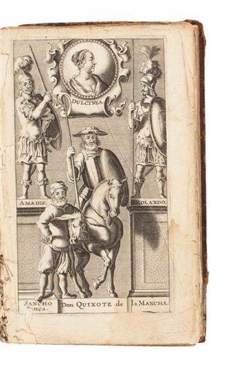 CERVANTES SAAVEDRA, MIGUEL DE. Vida y Hechos del Ingenioso Cavallero Don Quixote de la Mancha . . . Nueva Edicion.  2 vols.  1673-72